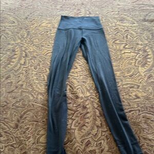 lululemon athletica Black Leggings with embossed logos
